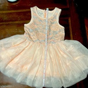 Pippa & Julie Toule & Metallic Fancy Party Dress